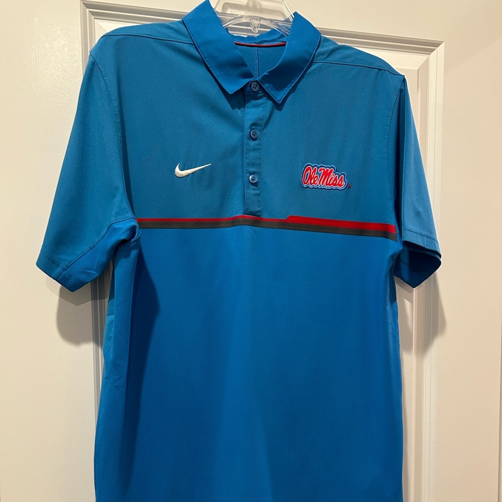 Nike Ole Miss Italy Blue Polo Shirt, Men’s M
